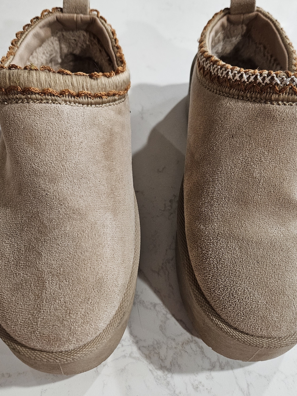 Mudd Womwn'sTaupe Platform I Slip-On Cozy Shoes Size 7.5 - Picture 2 of 5